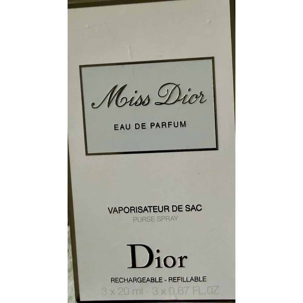 MISS DIOR EAU DE PARFUM PURSE SPRAY REFILLABLE 3x20ML/3x0.67 FL.OZ. NIB